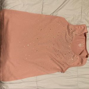 Glitter light pink shirt